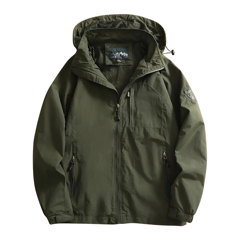Outdoor Sport Waterproof Jacket - Jaket bertudung untuk pria, jaket tahan