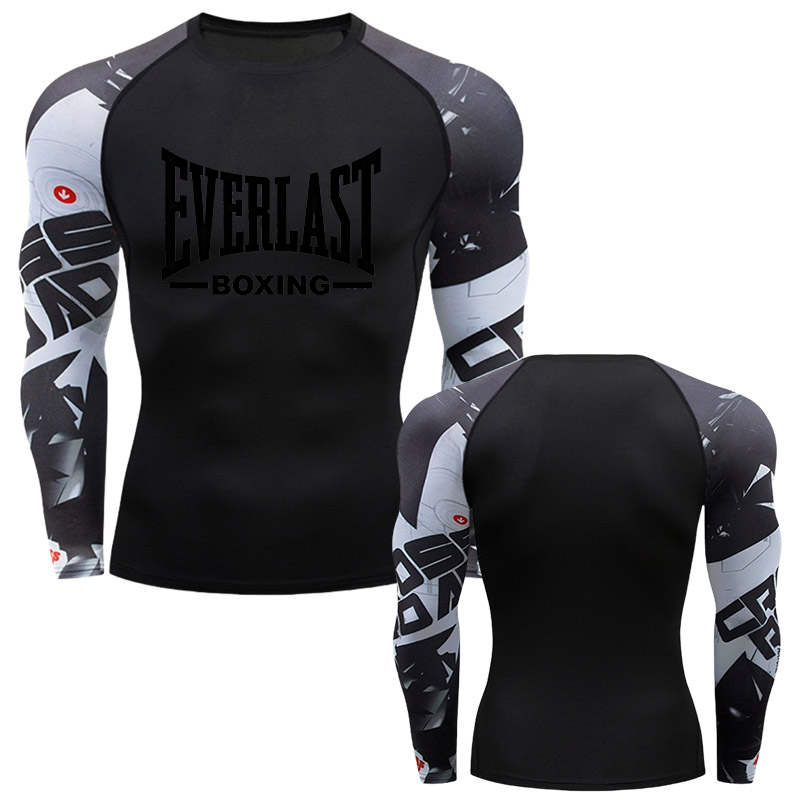 Outdoor Sportswear - EVERLAST BOXING Kaos Kompresi Lari Pria