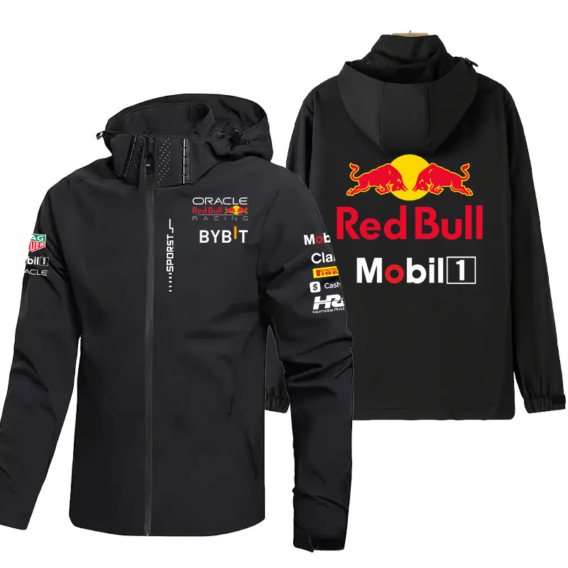 Jaket Tahan Air Pria Logo Red  - Outdoor Sport Waterproof Jacket ulasan dan harga