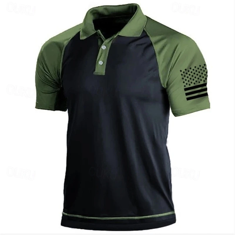 Kaos Polo Polos 3D Print Pola  - Outdoor Sport Usa ulasan dan harga